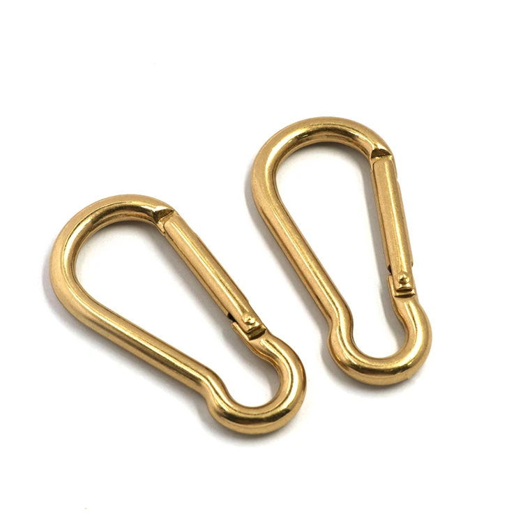 Outdoor sports equipment heavy duty high strength gourd hook carabiner karabiner carry buckle solid brass climbing snap hook