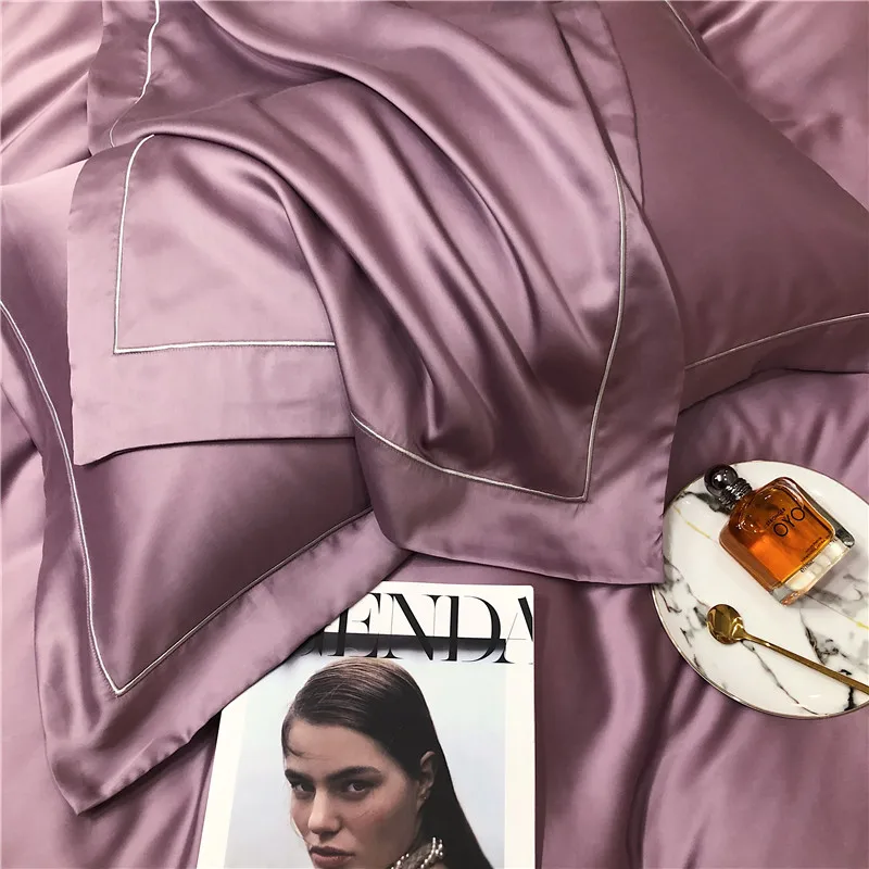 new fashion 100% TENCEL fiber bedding fabric 60S*60S T300 thread count plain colors