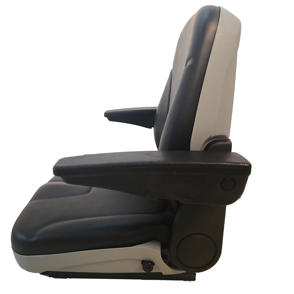 High Performance Komatsu Heavy Duty Non-Suspension Forklift Seat PVC Cover With Armrests