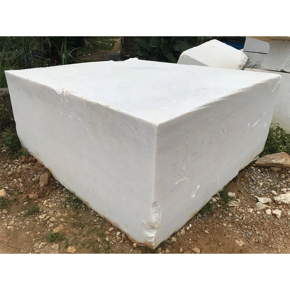 High Quality Natural White Vietnam Marble Stone Block