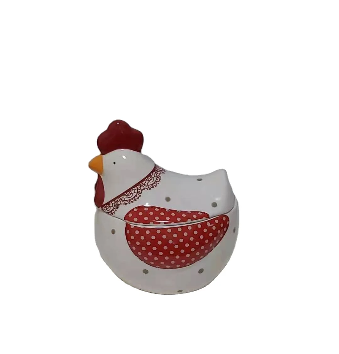 
easter decoration easter ornament custom ceramic sublimation easter hen cookie jar with lid for home decor 