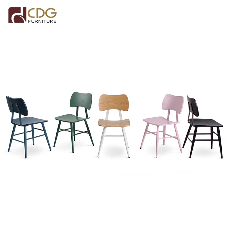 Hot Sale Wooden Furniture Metal Frame Wood Restaurant Dining Chair