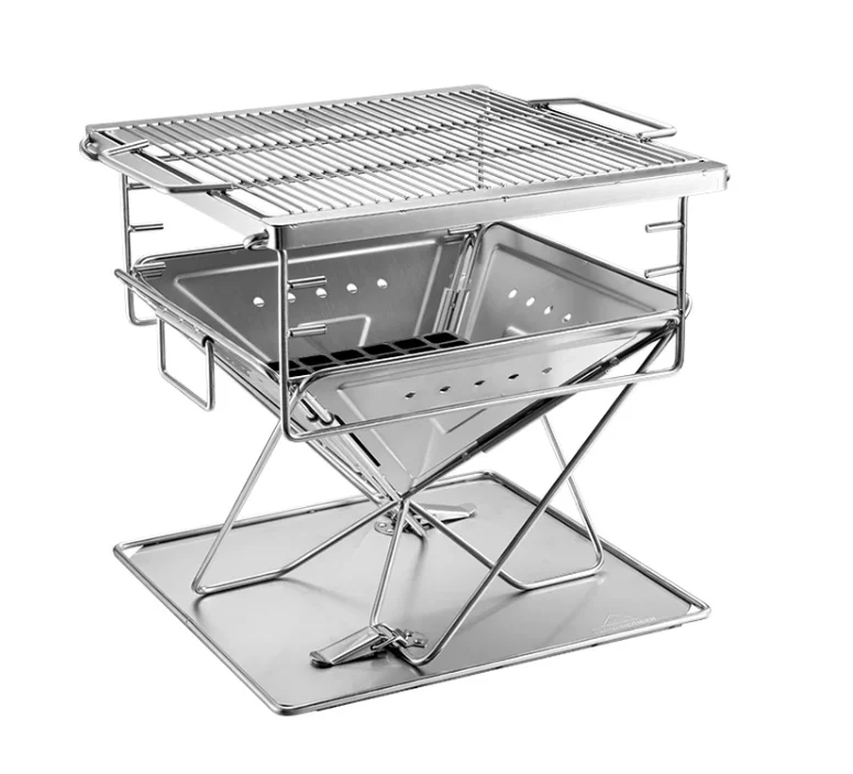 
Outdoor Camping Medium size Folding Stainless Steel Charcoal BBQ Grill oven Incinerator 