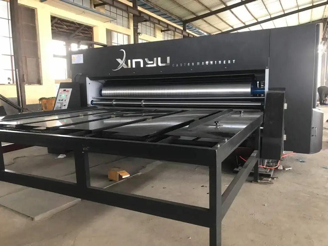 
Chain feeder four colors flexo printing slotting machine 