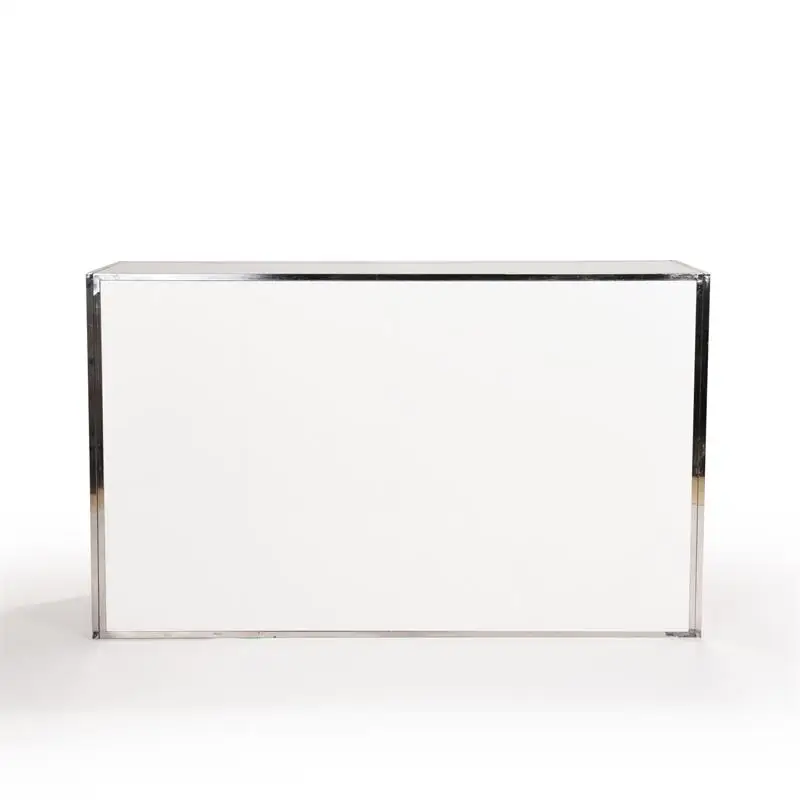 silver and gold stainless steel with acrylic high bar caibnet XYN6810