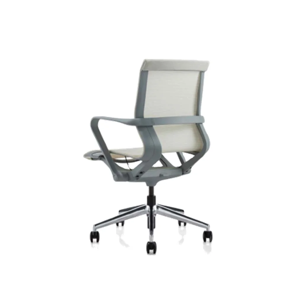 Office Chair Mesh Seat Ergonomic Adjustable Mid Back Swivel Chair Support With Wire Control Mechanism