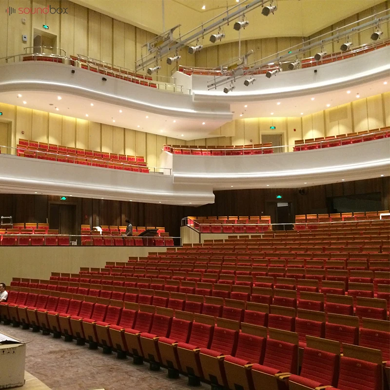 Soundbox conference halls 3d sound absorbing panels wall ceiling fireproof acoustic panel for gymnasiums theaters