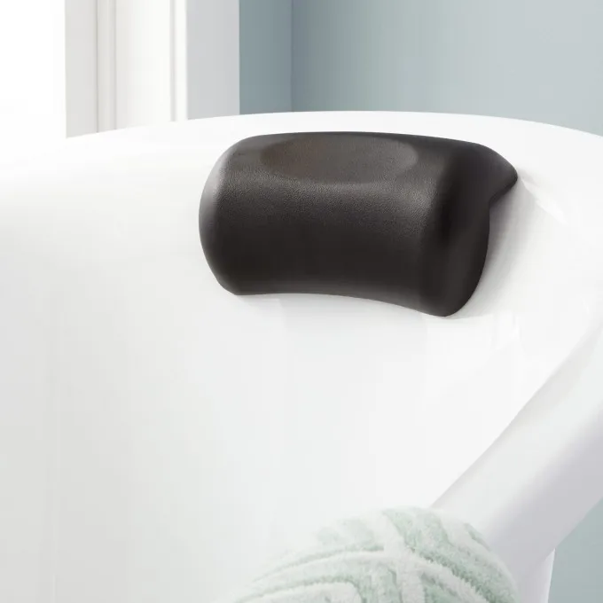 PU Head Rest Bathtub Cushion Waterproof Spa Bath Pillow with Suction Cup