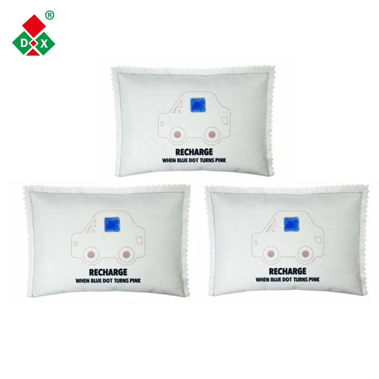 Factory Direct Delivery Reusable White Desiccant Silica Gel Car dehumidifier bag 100G 235G 350G 1000G grams custom