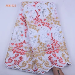 Latest Nigerian Cotton Lace Fabrics 2020 African Swiss Voile Lace In Switzerland High Quality Polish Lace 5yard/lot 1922