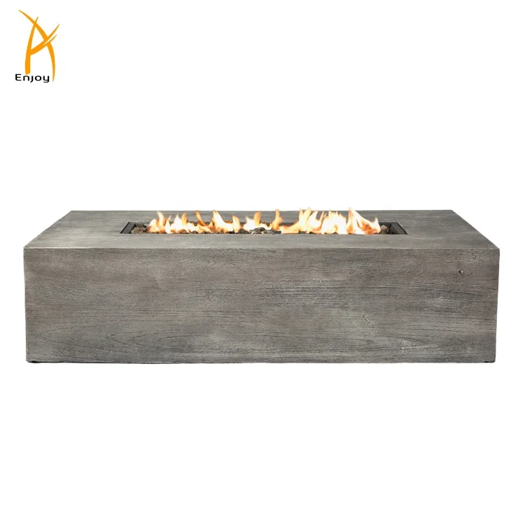 Hot Sales 48 Inch Faux Wood Gas Fire Pit  Patio Propane Fire Pit