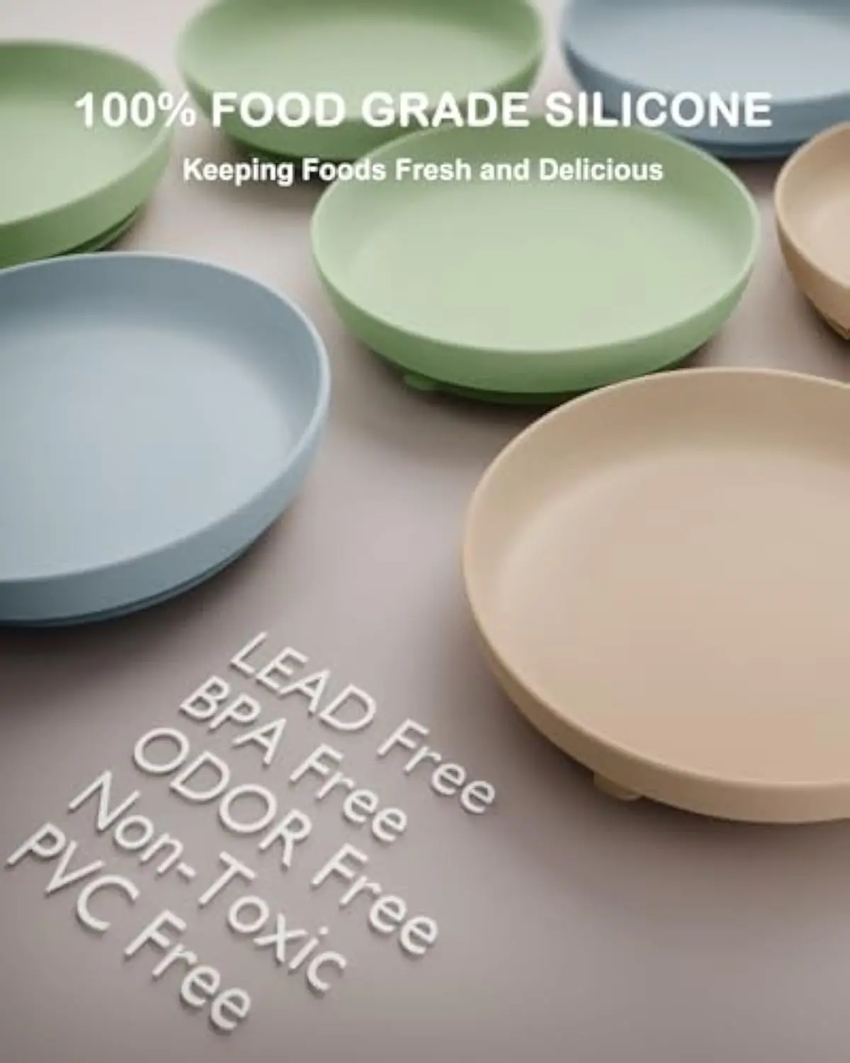 Wholesale Low Price Baby Feeding Non-slip Silicone Baby Plates Toddler Plate Baby Dishes 100% Food Grade Suction Plates For Kids