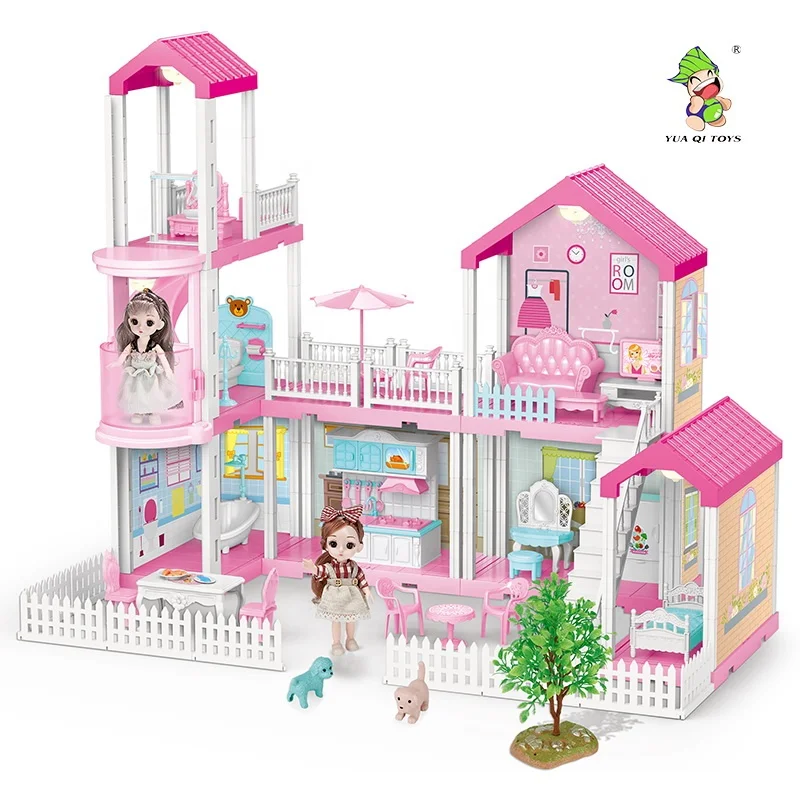 Big Dollhouse Toys Dollhouse Furniture Miniatures Wholesale Beautiful Princess House