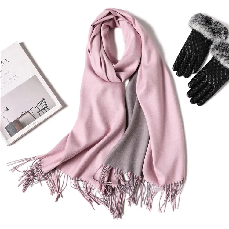 High quality winter stylish womens designer cashmere scarves double sided scarf