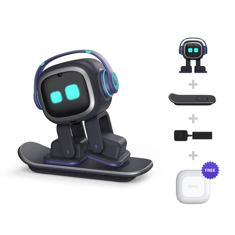 2023 hot sale emo Robot Intelligent emotional interactive voice ai Desktop toys children companision pet vector robot
