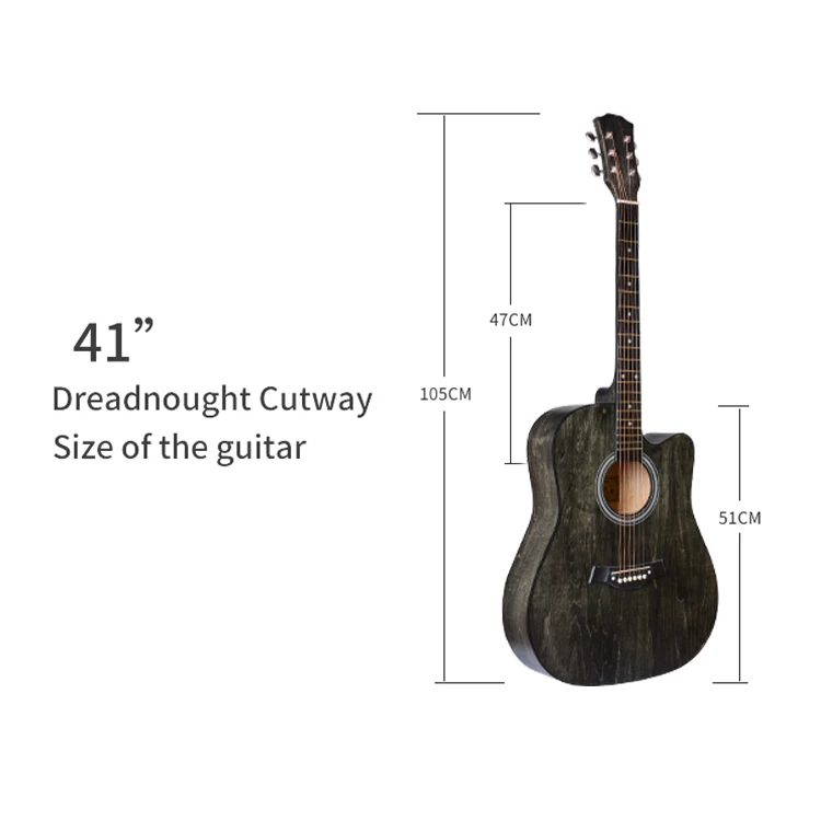 
2020 Beginner Colorful 41 inch Full Basswood Plywood Acoustic Guitar Factory Direct Grey guitar 