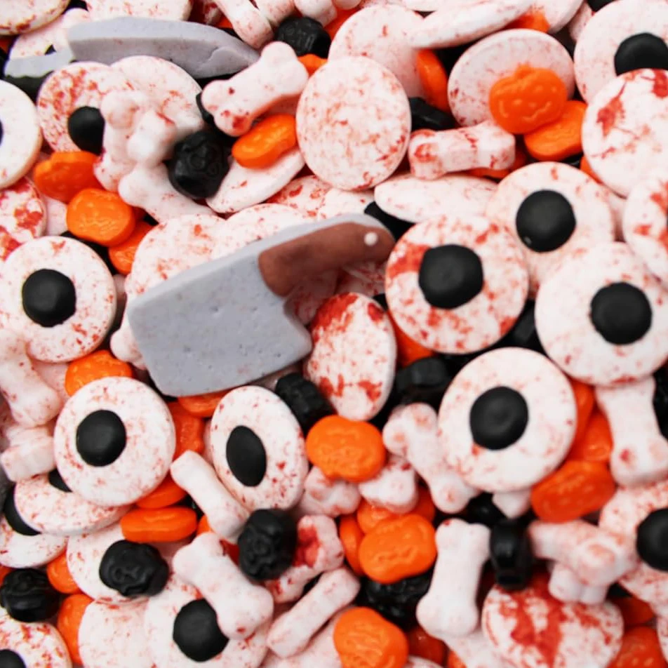 CANDY QUEEN hot sale New product halloween eyeballs shape compressed tablet hard candy bulk wholesale