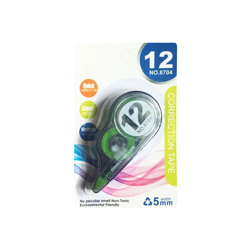 Stationery Colored Correction Tape Student Use Green Orange OEM Color 12m*5mm Mini Correction Tape
