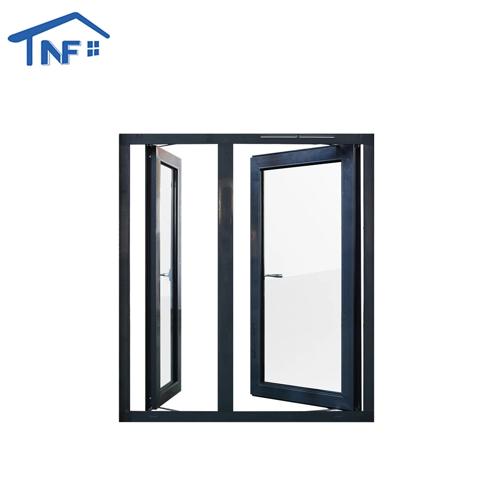 Aluminium opening 180 degree aluminum casement windows with fly screens