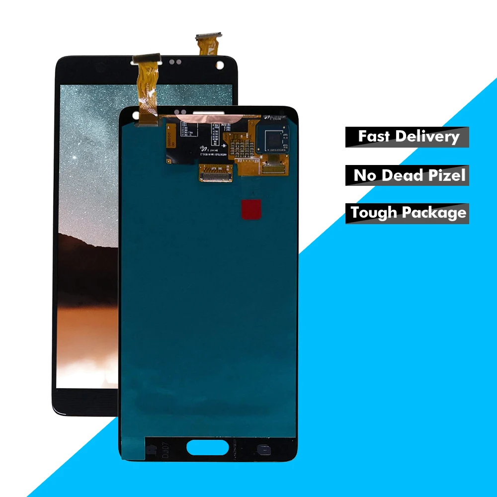 100% протестированный ЖК-дисплей для Samsung Galaxy Note 4 Note4 N910C N910 N910A N910F с сенсорным экраном и дигитайзером в