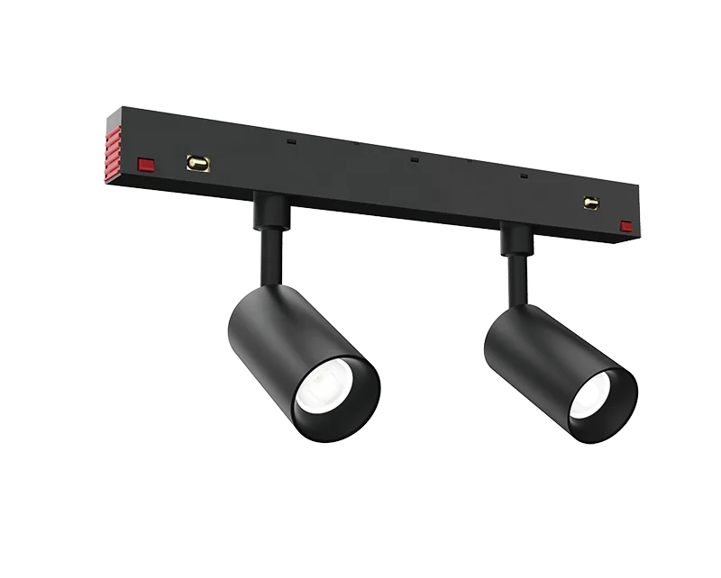 Double lights 6W CRI 80 CRI 90 CRI 95 Modern Indoor Project Decorative Aluminium Commercial Track Light Magnetic System Light