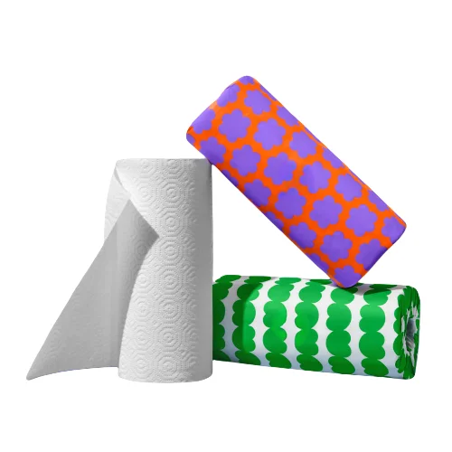 Free Shipping 2-Ply Soft Bamboo Kitchen Paper Towel and Toilet Tissue Roll for Household Use