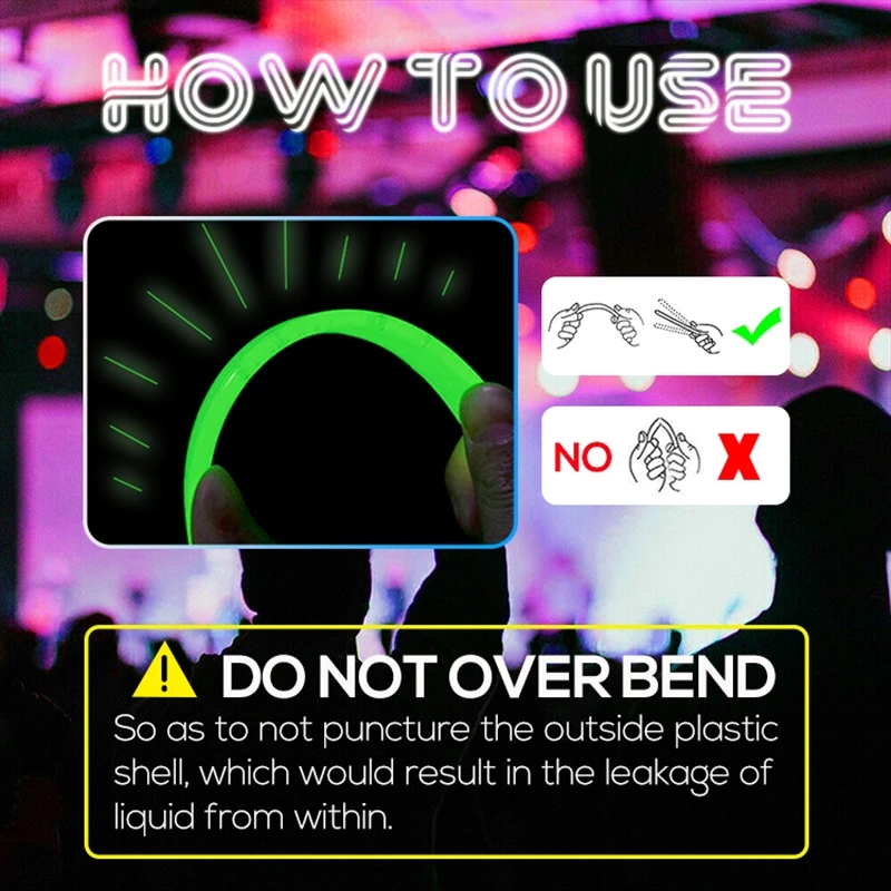 Best Selling 8 Inch Thick Glow Bangle Bracelet for Promotion Concert Christmas Weddings