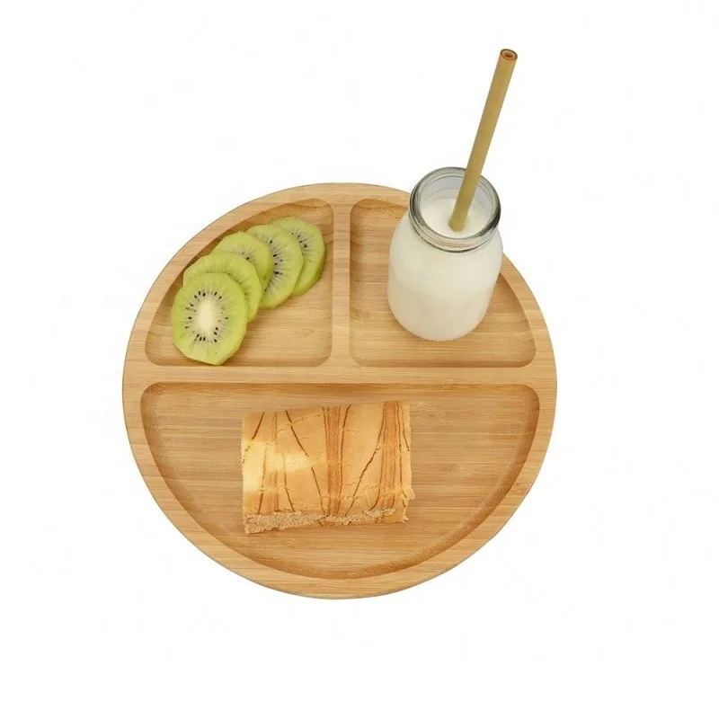 
Bamboo kids dishes baby dinnerware plate unbreakable tableware wooden food plates 