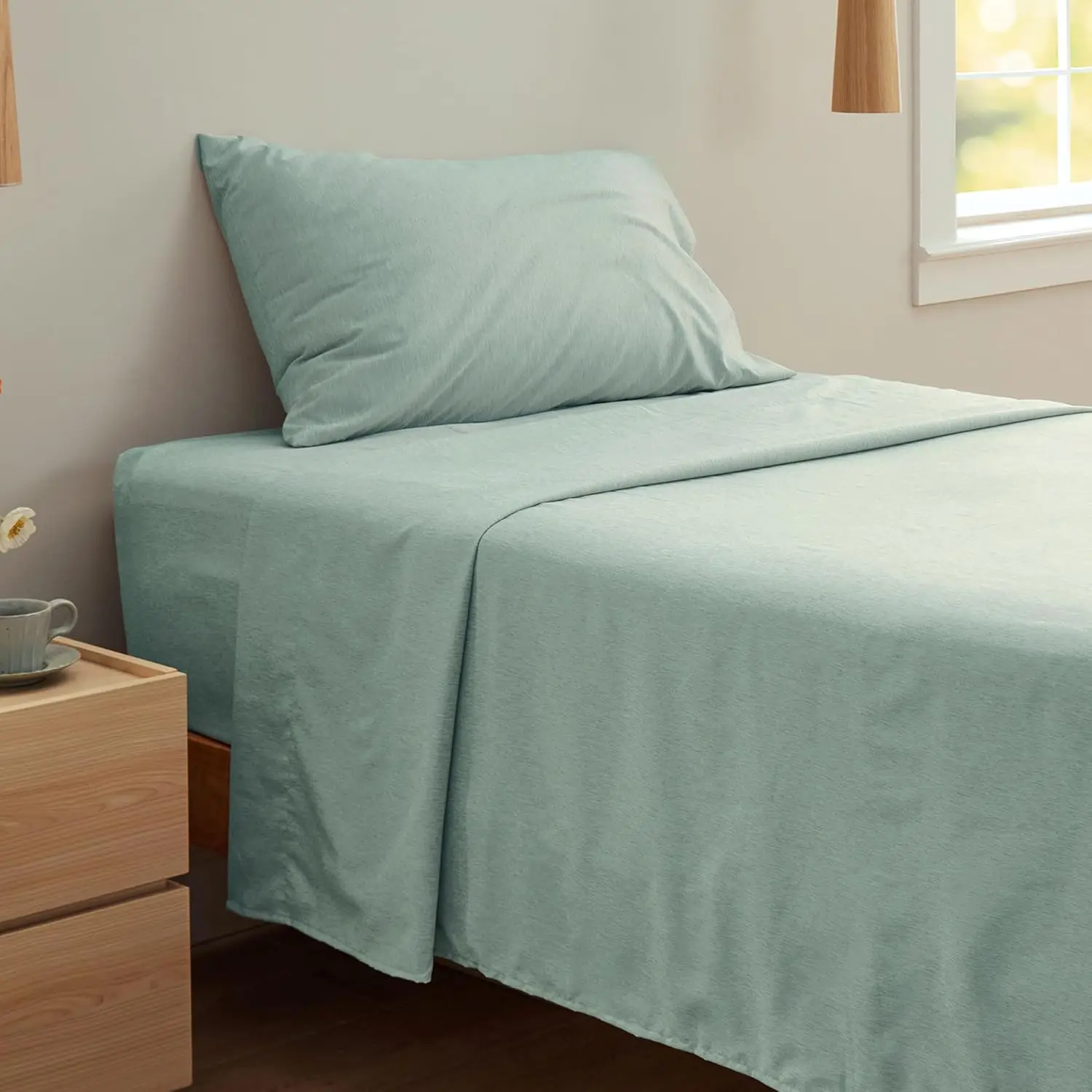 Luxury Cationic Dyed Bed Sheets Bedding Sheet Set and Pillowcases Breathable Sheet Set with Deep Pocket