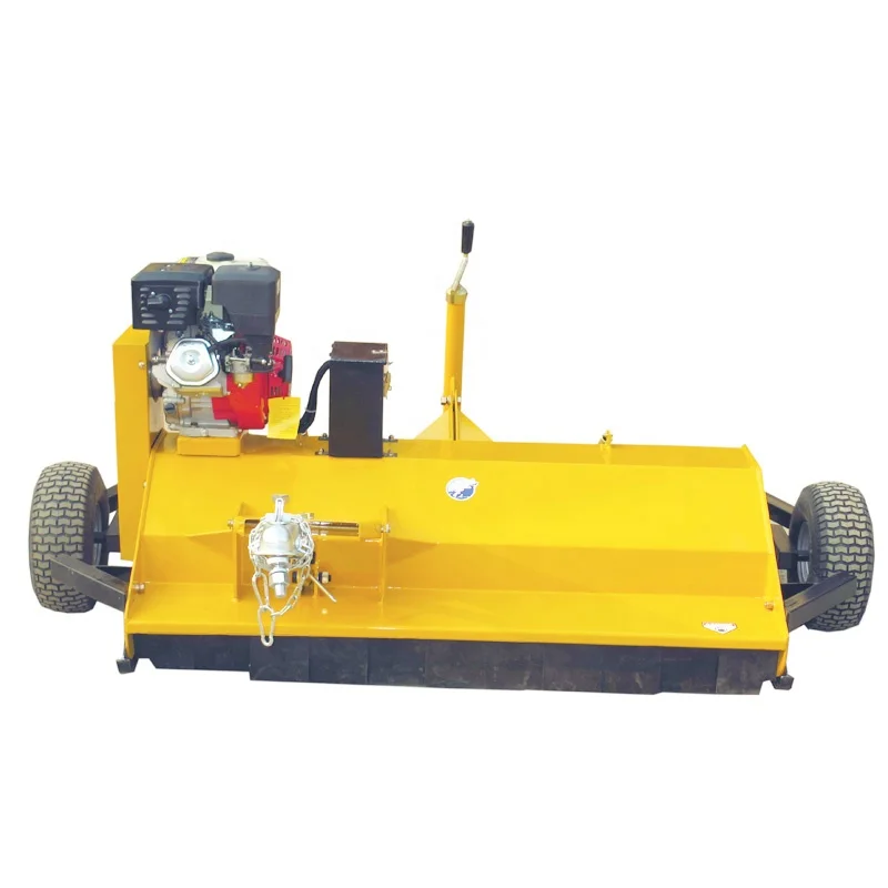 Quad towable gasoline flail mower with CE certificate for home garden grass mower machine