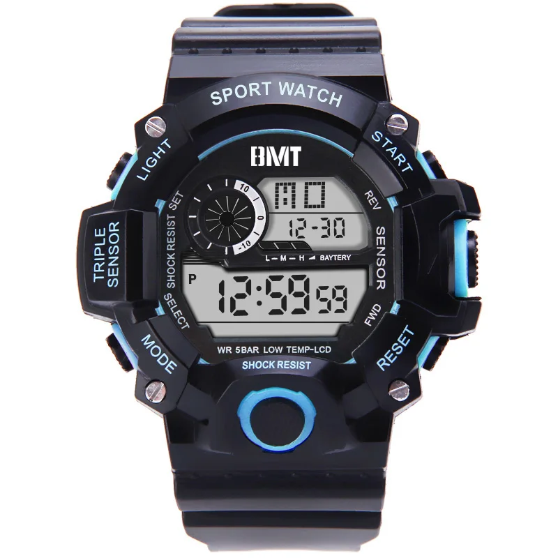 Sport LED Waterproof electronic Wristwatches waterproof chronograph alarm clock digital Watches Men Wrist