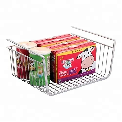 wholesaler&manufacturer 550-12B Metal wire hanging kitchen drawer organizer under shelf basket