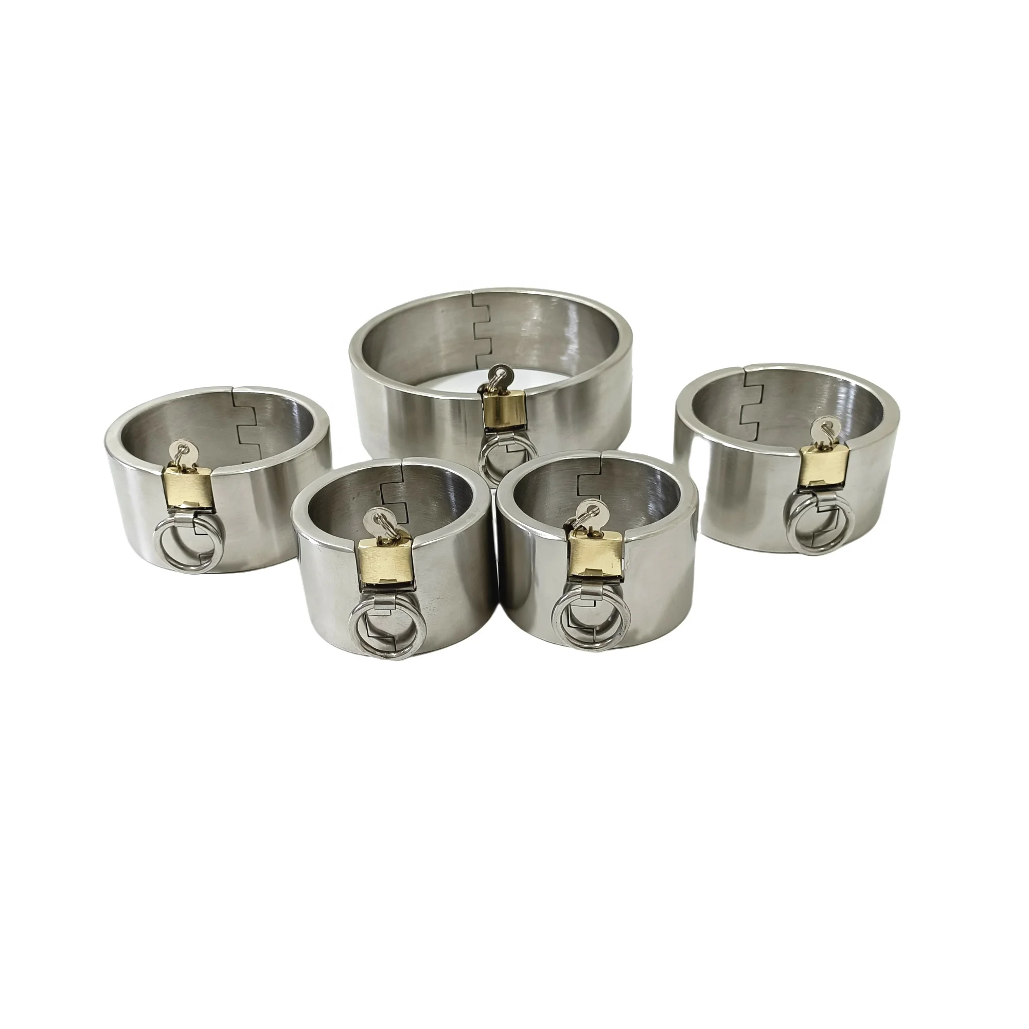 Black Emperor manufacturer 5cm height adult alternative sex toys portable 304 stainless steel bolt lock handcuffs and ankles
