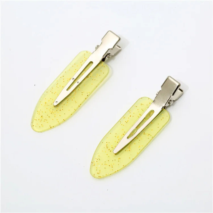 Directly Sourced 6cm Candy Color Seamless Hair Clip Popular Gold Powder Bangs Clip Multi-Purpose Hair Styling Makeup Tool