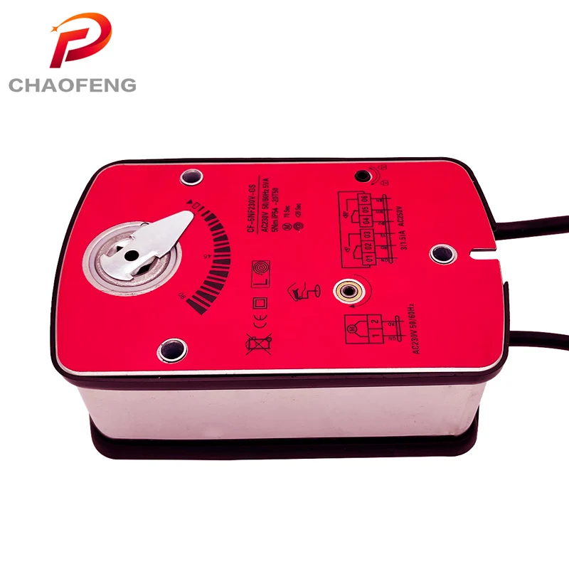 5Nm 230V ON/OFF Motor Damper Actuator Damper HVAC System Rotory Electric Fire Smoke Control Air Motorized Damper Actuator