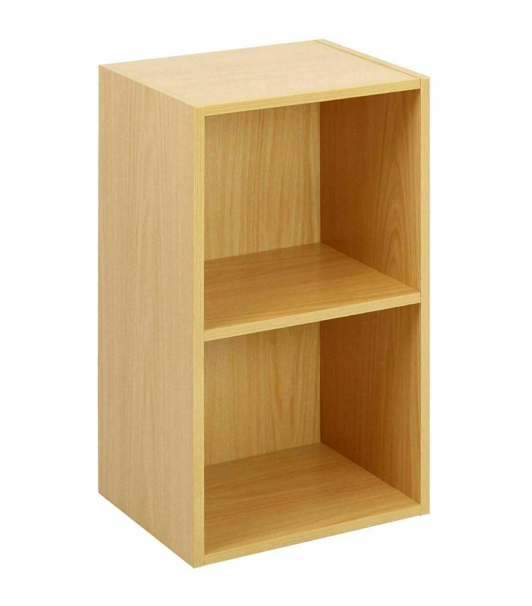 New Cube 2 3 4 Tier Wooden Bookcase Storage Shelf Bookshelf For Home Office