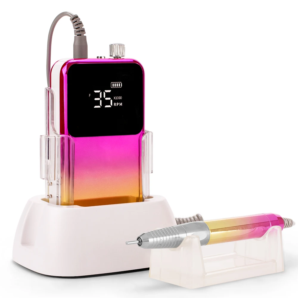 2024 Pro High Tech Fast Removal Electric Nails Drill Kit Bit 2500mAh Rechargeable Nail File Buffer Tools Salon Manicure Pedicure