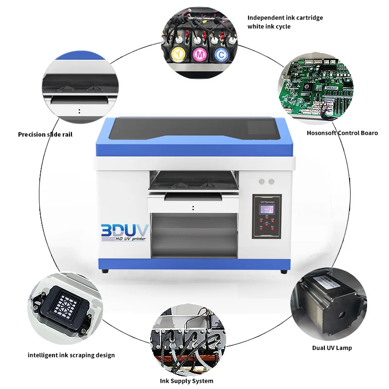 Multifunction 3060 Uv Printer Impresora DTF Film Sticker A3 Printing Machine Cmykw for Clothes Textile Phone Case Provided 65