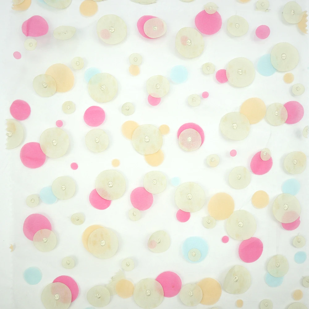 Manufacturer Cloth Material Wholesale 100 Polyester Embroidery Flowers Organza for Making  Dresses