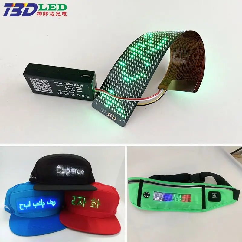 Flip Flops El Flexible LED Strip Panel Display Kids Shoe Flashing Led Curtain Light Up Moving Text App Flexible LED Screen