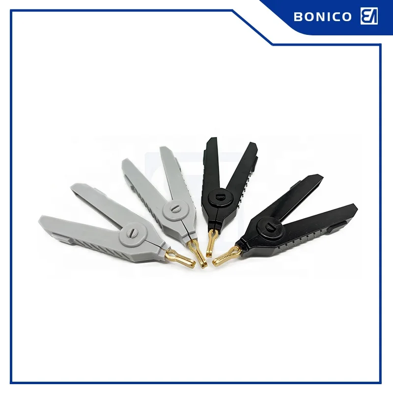 20A 90MM Gold Plated Brass ABS Material High Quality Battery Black Kelvin Clip