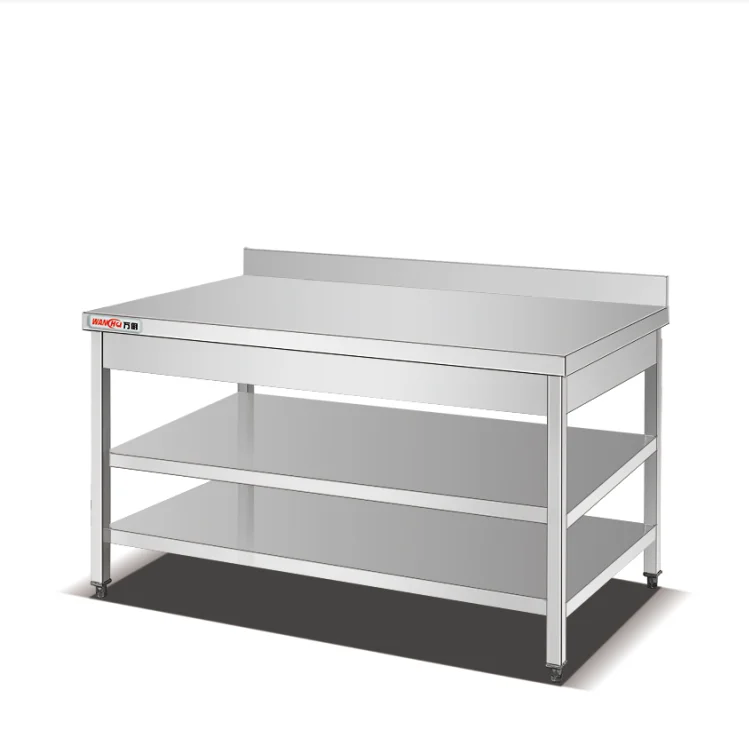 Коммерческий кухонный стол для готовки еды промышленный рабочий из нержавеющей стали с полкой ресторанного кухонного оборудования