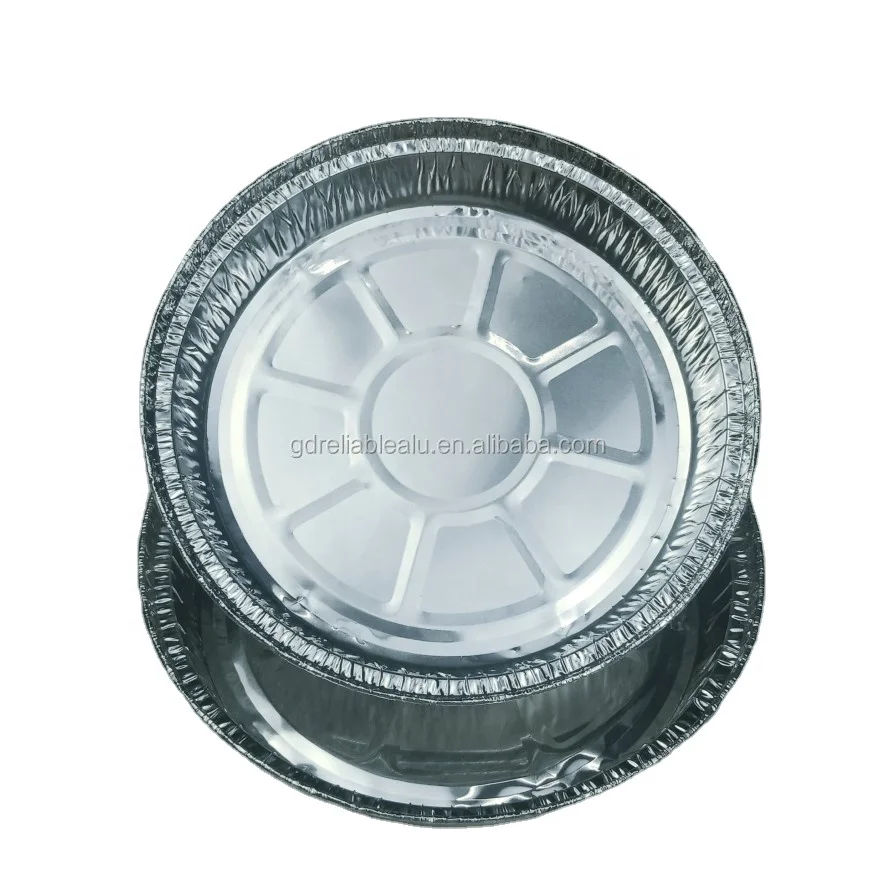 Круглый 9-дюймовый алюминиевый контейнер для пищевых продуктов 230*49 мм 1400 мл Большой Лоток выпечки торта из алюминиевой фольги жестяная