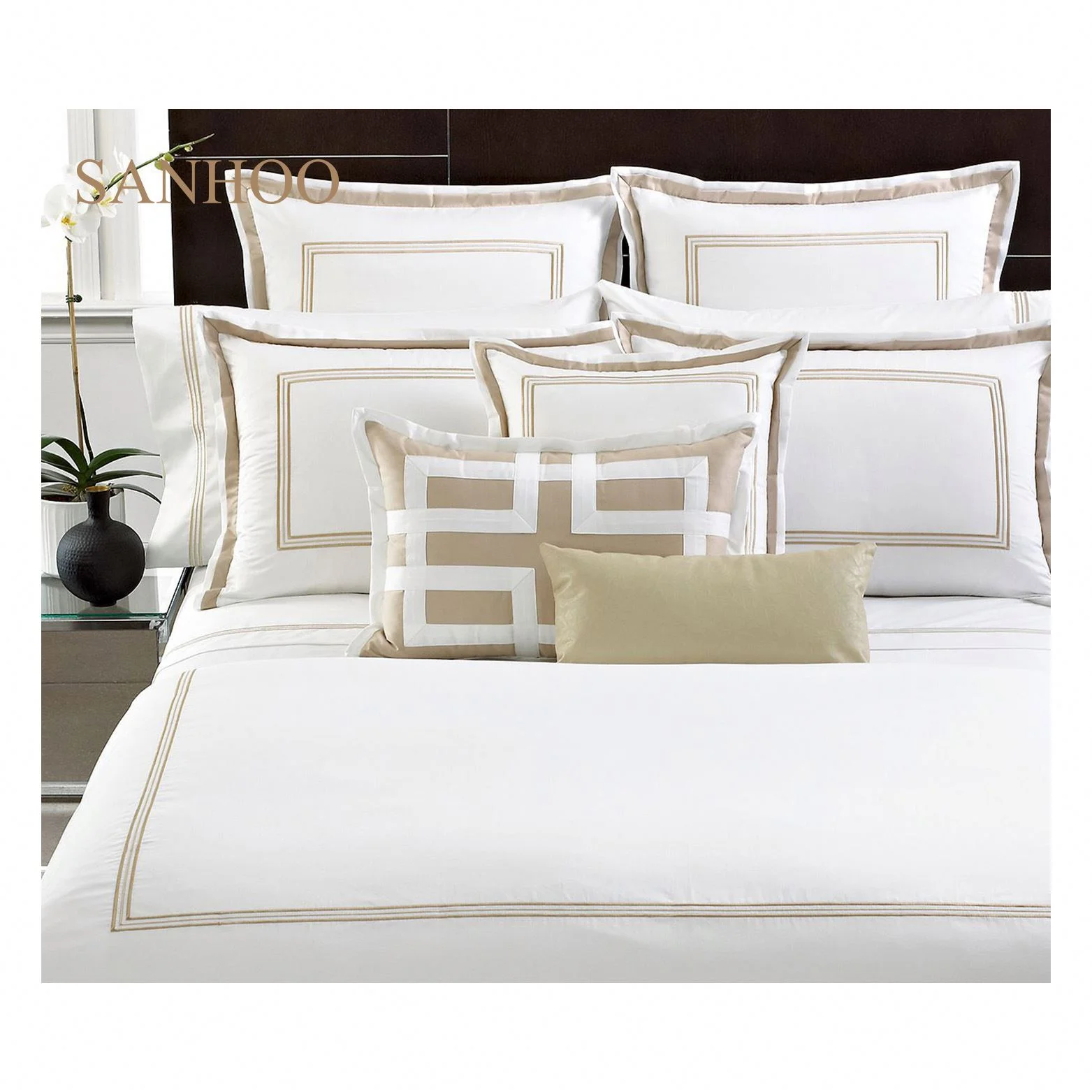 SANHOO Premium Quality Royal 5 Star Hotel Bedding Set 300tc Bedding Sheet Set