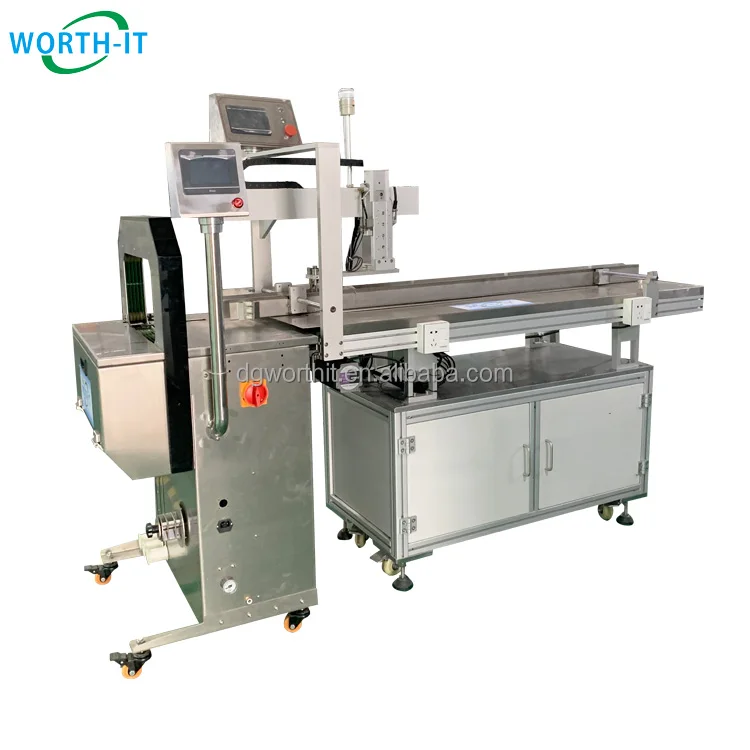 Automatic Pusher Conveyor Belt Paper Tape OPP Plastic Film Bundling Machine Automatic Line for ready food