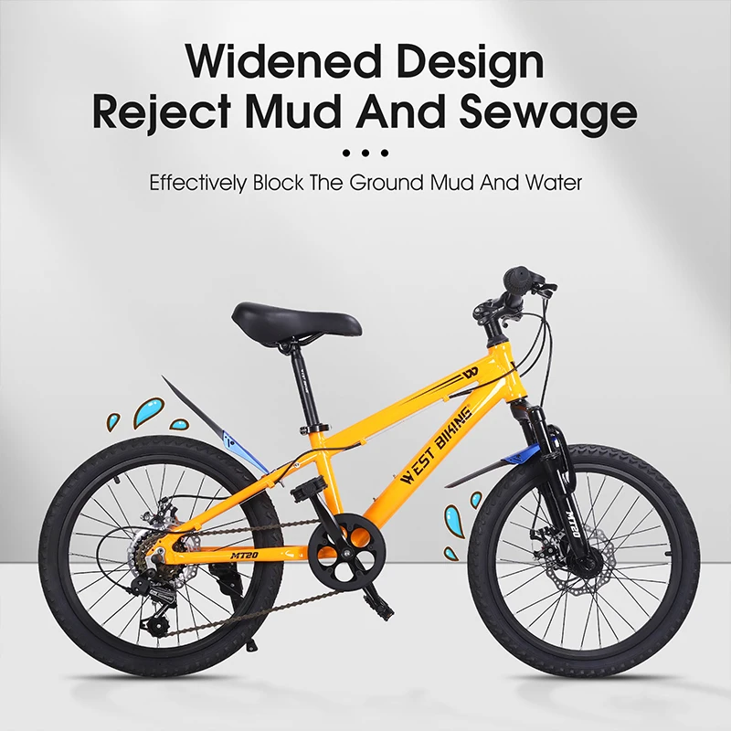 WEST BIKING More Reasonable And Effective Extend And Widen Kid Bicycle Mudguards Refuse Easy To Install Children Bike Fender