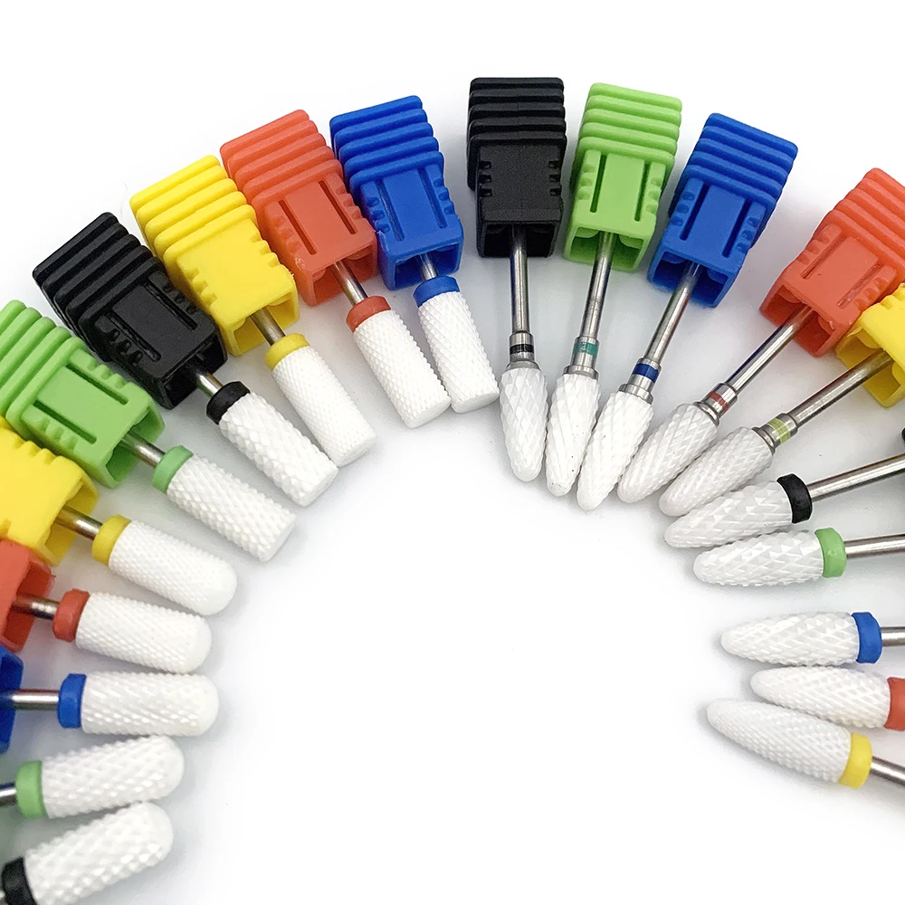 Whole sale ceramic nail drill bit in stock grinding head nail burr