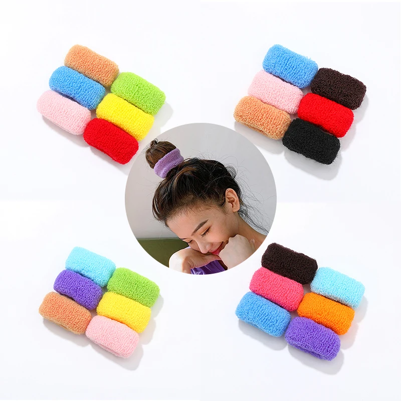 Women Girls Cute Knitting Solid Elastic Hair Bands Children Soft Scrunchies Hair Ties Kids Hair Accessories Set