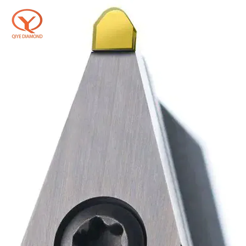 Qiye High gloss Monocrystalline diamond MCD inserts for aluminum copper plastic