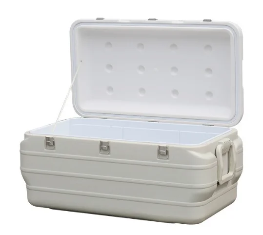Large LLDPE Cooling Storage Box for Fresh Seafood Custom Logo Eco-Friendly Ice Plastic Cooler for Food and Outdoors